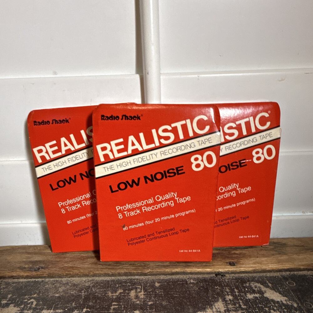 Realistic 80 Low Noise High Fidelity 8 Track Recording Tape 44-841A Blank Media